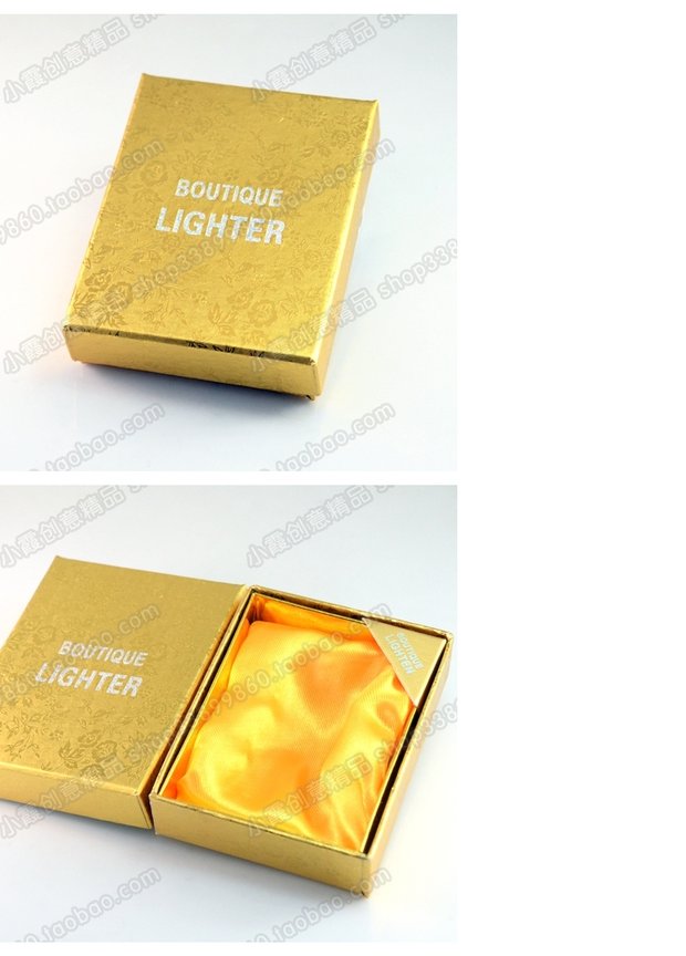 Hộp sáng tạo hộp rỗng hộp gió nhẹ đóng gói hộp quà tặng (không có bật lửa) vàng bật lửa điện