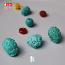 (Fruit stone) High porcelain original mine natural high porcelain carving animal face ring surface inlaid surface Su Gong micro-carved ring