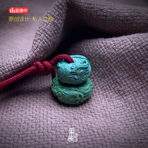 (Fruit stone) Shanghai style master works dragon and phoenix pair ring running ring single lap 108 Wen play twist beads accessories