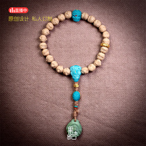 (Guoshi designer) corpse Tuolin set passion seed hand with Yuertan turquoise original design