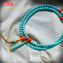 (Fruit division designer) turquoise 108 set of raw ore fine hand made of cypress seed 108 play multi circle