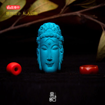 (Fruit stone) Tang Feng Buddha head turquoise Jinlongshan Jade chemical support private customization or processing