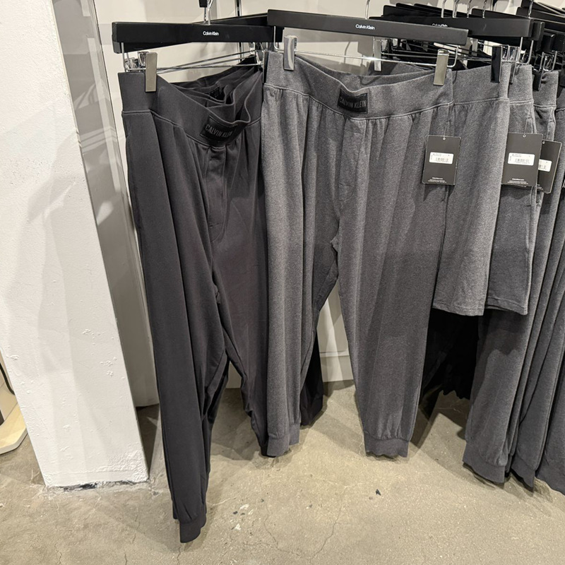 Ck Calvin Klein Usa Men's Elastic Organic Cotton Cuffed Casual Home Sleep Pants Long Pants Sweatpants