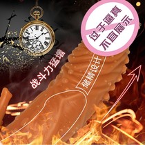 Long thick penis condom wolf braces enlarged vibrating condom thickened and hardened large time-delayed penis condom sex toy