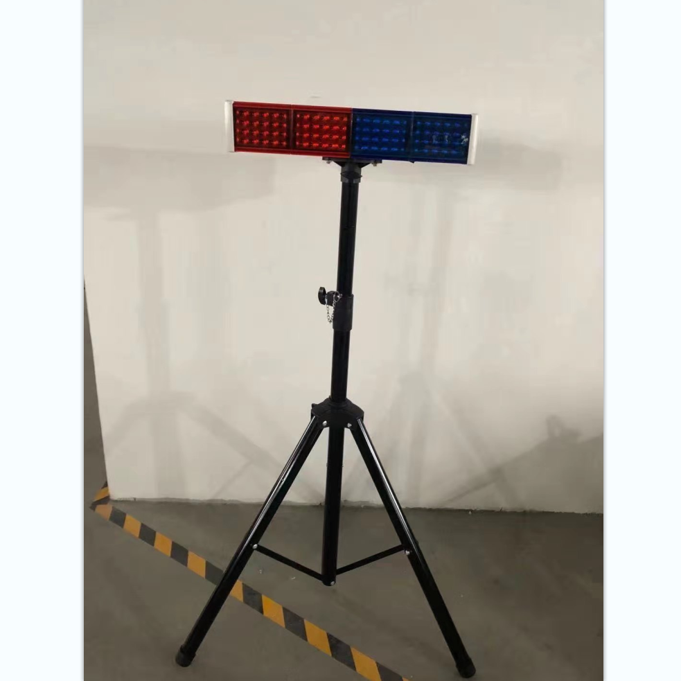 Red and blue solar pop lights intersection LED warning lights Road construction lights Traffic strobe lights with mobile brackets