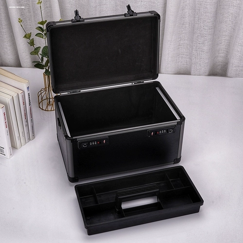 Портативный металлический ящик для хранения для документов, коробка, алюминиевый сплав