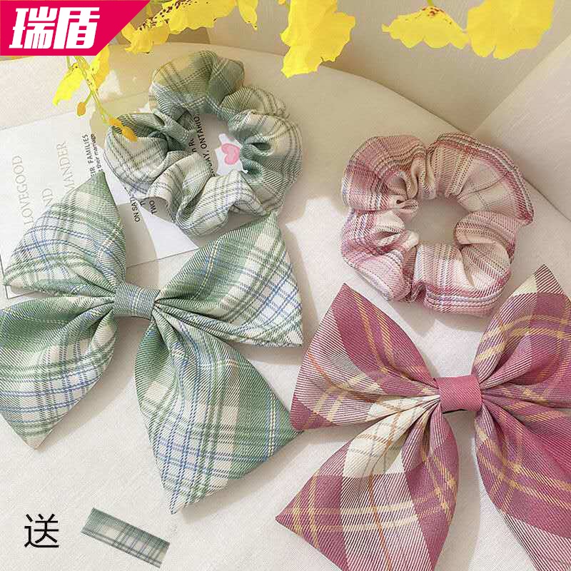 Oversized jk bow hairpin Korean hairpin headwear big clip hair ring temperament large intestine hair ring female hair ring hair accessories