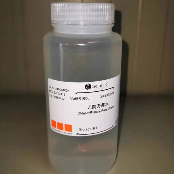 索莱宝 无酶无菌水/DEPC处理水/R1600-100ml/R1600-500ml