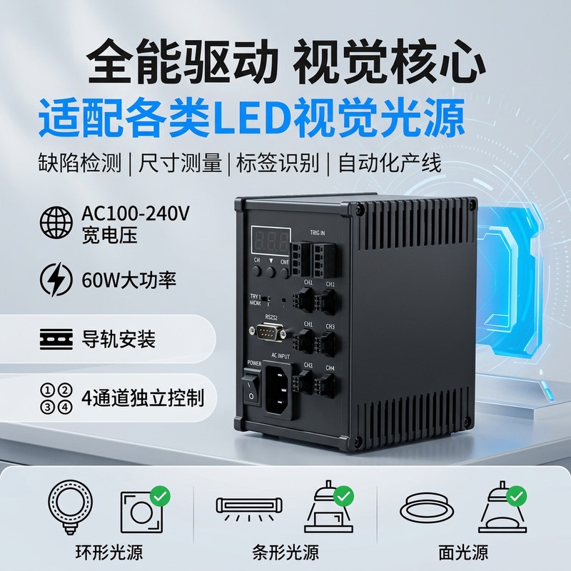 Visual Controller Rail-Type Digital Constant Voltage Controller Adjustable Photoelectric Voltage 24V