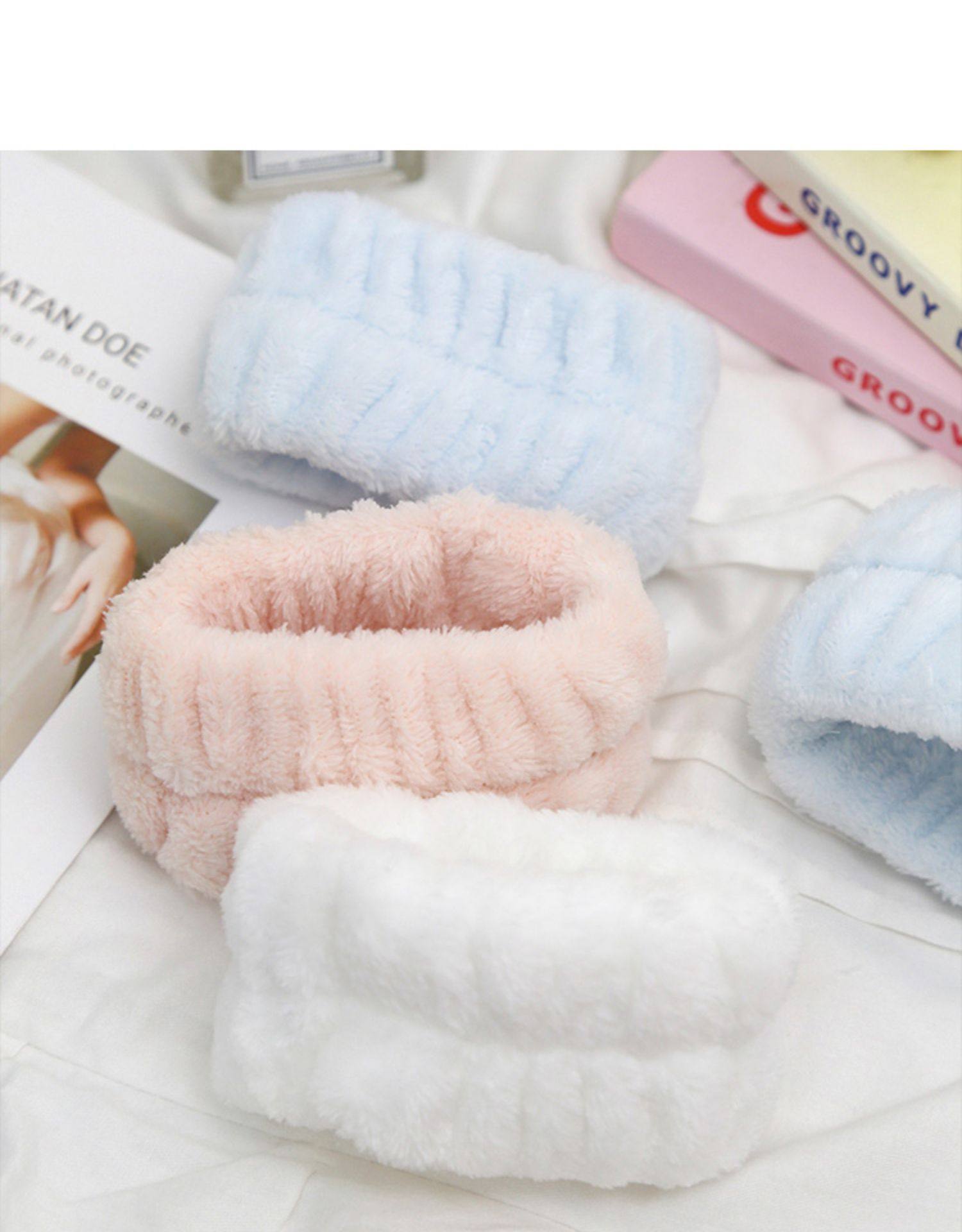 【中国直邮】E-life爱生活 洗脸手腕带 胳膊袖口防湿袖 蓝色2个装