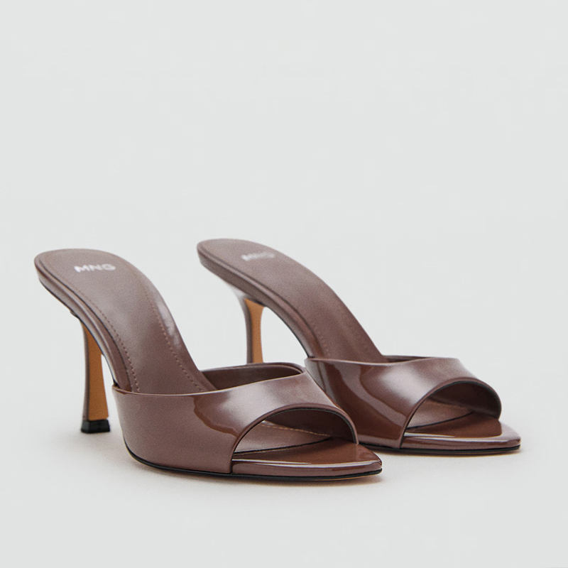 Mango Women's Slippers 2025 New Summer Mules Stiletto Open-Toe Sandals Fashionable Slip-On Women's Outdoor Wear Mango Women's Slippers 2025 New Summer Mules Stiletto Open-Toe Sandals Fashionable Slip-On Women's Outdoor Wear