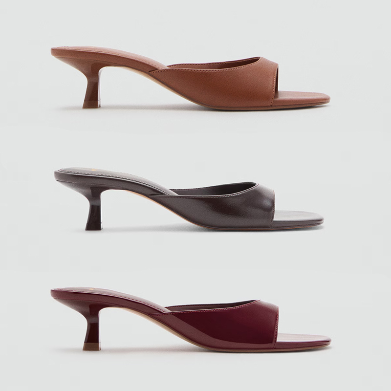 Mango Women's Sandals 2026 Summer New Mules Stiletto Heels Open-Toe Slippers for Women Outdoor Wear Mango Women's Sandals 2026 Summer New Mules Stiletto Heels Open-Toe Slippers for Women Outdoor Wear