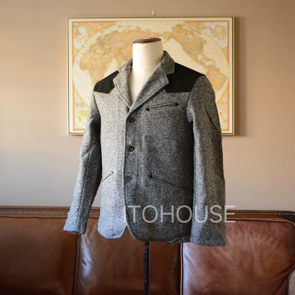 Произведено ITOHOUSE DUTTON SUIT Snowflake Tweed paired reverse fleece western suit
