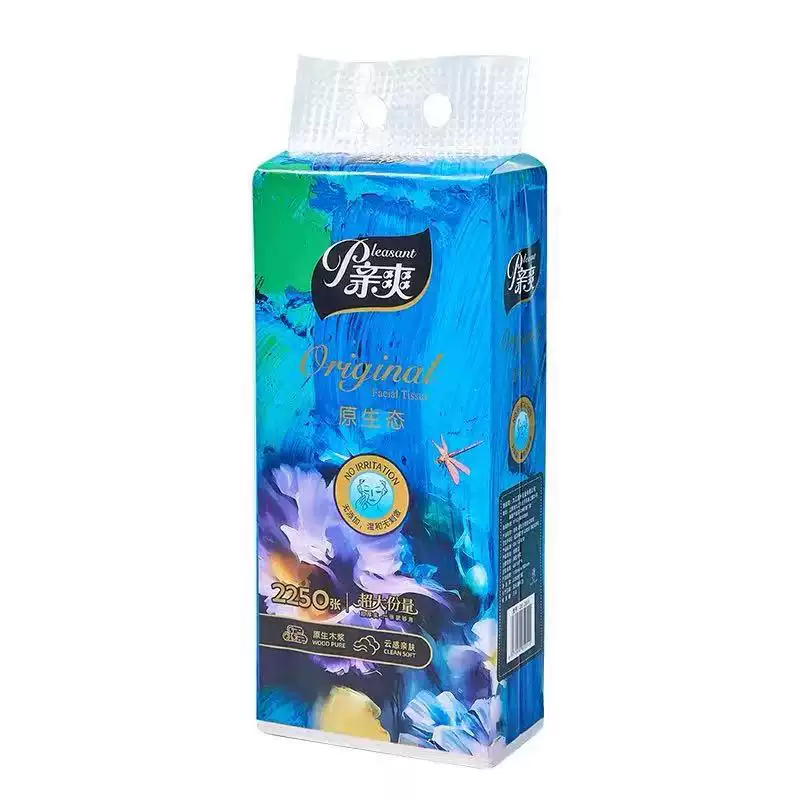 亲爽原生态平纹壁挂式抽纸2250张