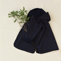 Produced by two people LRCP ) Its just blue - light hearted ) quilted sherpa hooded padded jacket