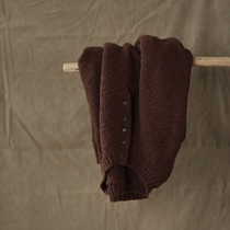 From Two - 480th Story ) Boundary ) Cotton Particle Button Neck Loose Sweater