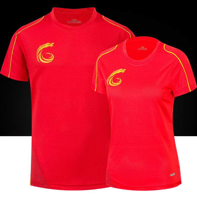 New table tennis clothes sports short sleeves customized men and women's summer breathable speed dry badminton tennis match team uniforms