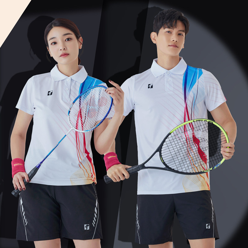 Table Tennis Suit Men's Suit Women's Short Sleeve Speed Dry Breathable Suction Sweatshirt Big Code Summer Jersey Group Buy Print-Taobao
