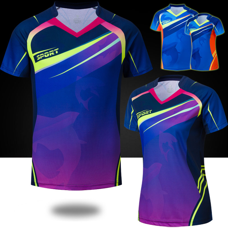 New Suit Badminton Suit Fashion Lovers Ping Pong Air Volleyball Sportswear Men And Women Speed Dry Race Suit Custom Print