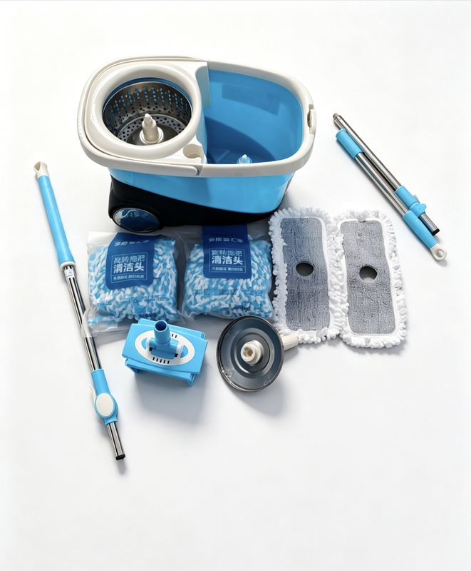 Aige M9 Hand-Pressed Dual-Drive Dual-Rod Dual-Chuck Rotating Mop, Dual-Purpose Mop, Lazy Person's Best Home-Use Rotating Mop Aige M9 Hand-Pressed Dual-Drive Dual-Rod Dual-Chuck Rotating Mop, Dual-Purpose Mop, Lazy Person's Best Home-Use Rotating Mop
