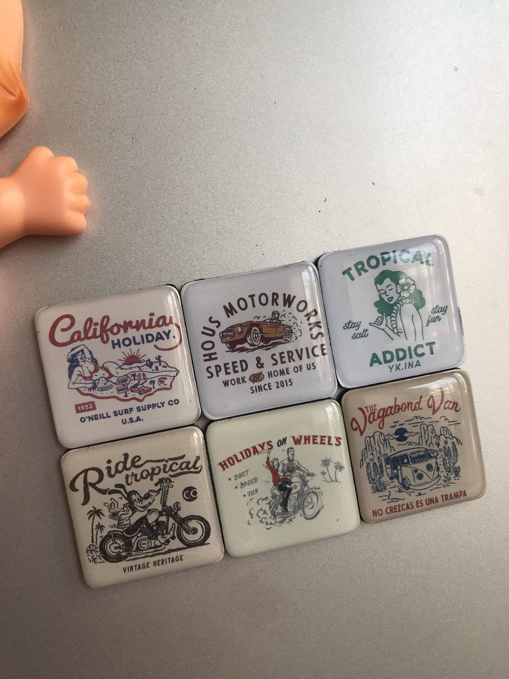 Exit Order Retro cute Mini little Tetris fridge sticker (set of 6 pieces)