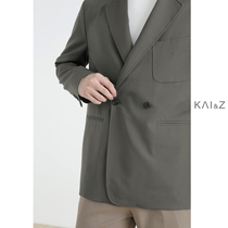 Kaichuan mens small suit 2021 autumn new double-breasted loose casual suit Korean trend single western coat