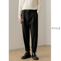 Winter hair whiskers men and thick Korean version of tide casual straight tube pants with mens winter pants