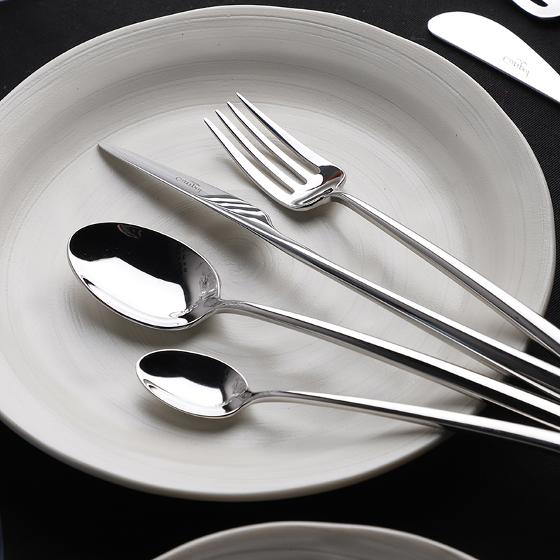 Cutipol MEZZO mirror silver net red western tableware dinner knife fork spoon high-end tableware dessert set restaurant