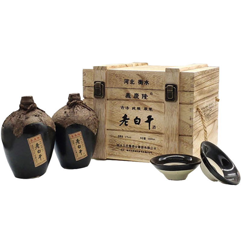 Yiqing Long Old white dry 67 degree 500ml*4 bottles of wooden box old white dry fragrance type white wine Hebei Hengshui special production