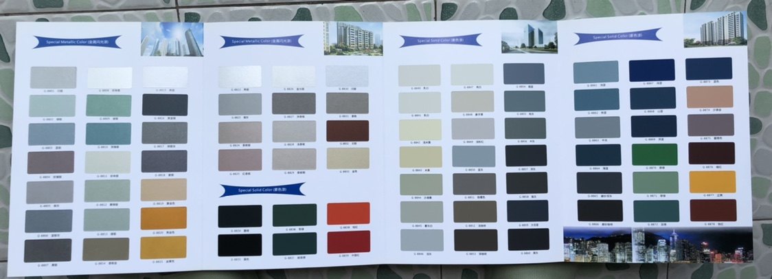 Fluorocarbon paint color card Aluminum veneer color card Building curtain wall color card Powder color card Steel plate color card Aluminum color card