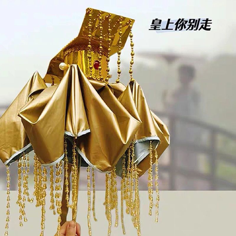 Fully Automatic Emperor's Umbrella DIY 70% off Automatic Umbrella Transparent Umbrella Dual-Use Umbrella Crown High-End Internet Celebrity Umbrella