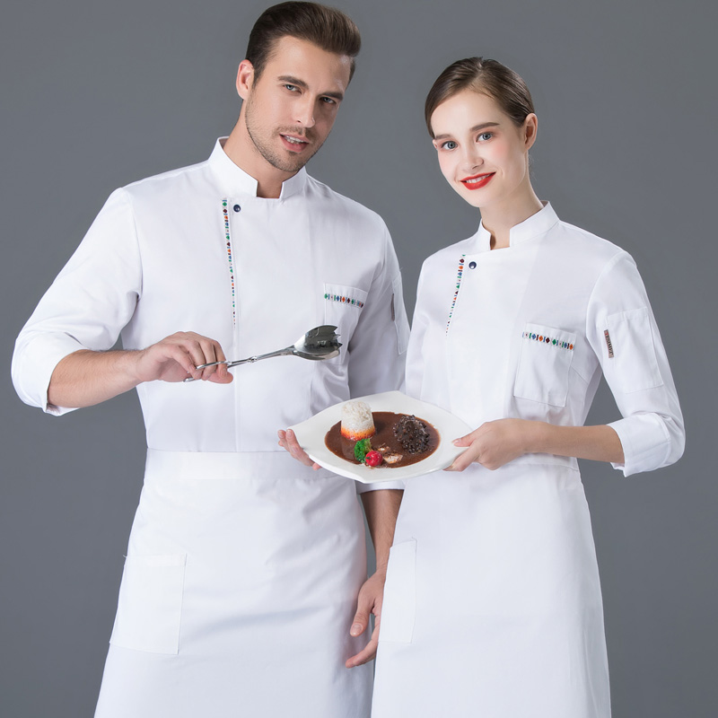 Workclothes mùa xuân và bếp Long Sleeve Bánh Shop Bakery Bakery Florist thu Nhà hàng Lẩu Cửa hàng Chef của