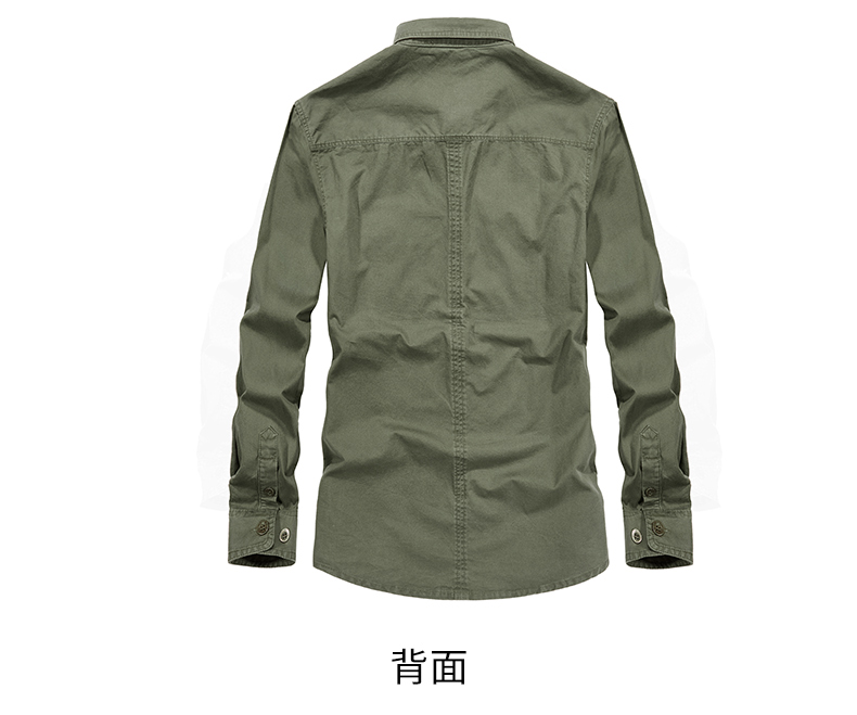 Áo cotton nam tay dài cổ áo dụng cụ cổ áo sơ mi rộng công sở sơ mi giản dị xuân hè 2018 áo sơ mi nữ