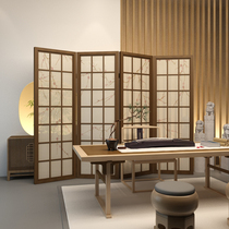 Chinese Style Screen Partition Living Room Modern Dining Room Office Hotel Solid Wood Folding Xuanguan Mobile Hollowed-out Folding Screen Customization