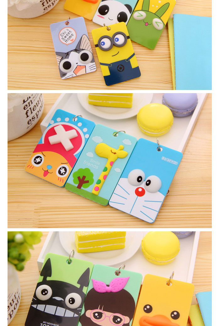 Phim hoạt hình hàn quốc cứng silicone hàng tháng giữ vé acrylic sinh viên giao thông vận tải bữa ăn thẻ kiểm soát truy cập thẻ xe buýt bộ keychain dây đeo thẻ học sinh cute