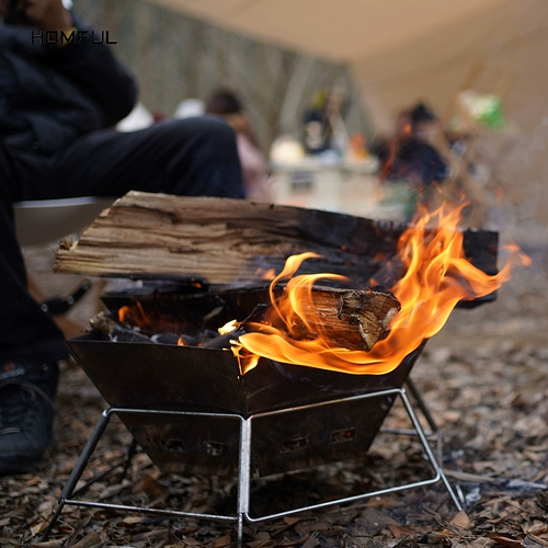 Дома HAOFENG Outdoor Camp Nearlansale Stele Barbecue Marbecue Pursage Hexagon Складная башня складывающаяся переносная коры
