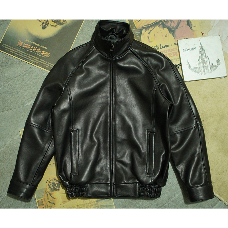 New Zealand Sheepskin New Urban A2 Pilot Soft Leather Men's Winter Outwear Leather Jacket Genuine Leather Jacket for Men