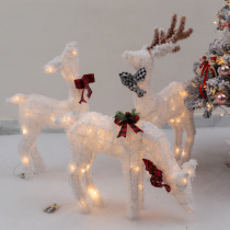 Christmas Decorations Luminous Elk Deer Swing Piece Large Mall Hotel Shop Window Indoor Christmas Tree Down Loaded Ornament Props