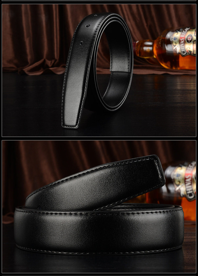  Тело полоса без кармана воловья кожа гладкий талия брюк принести бизнес не ведущую пряжка обезглавленный ремень мужской автоматический вычет 