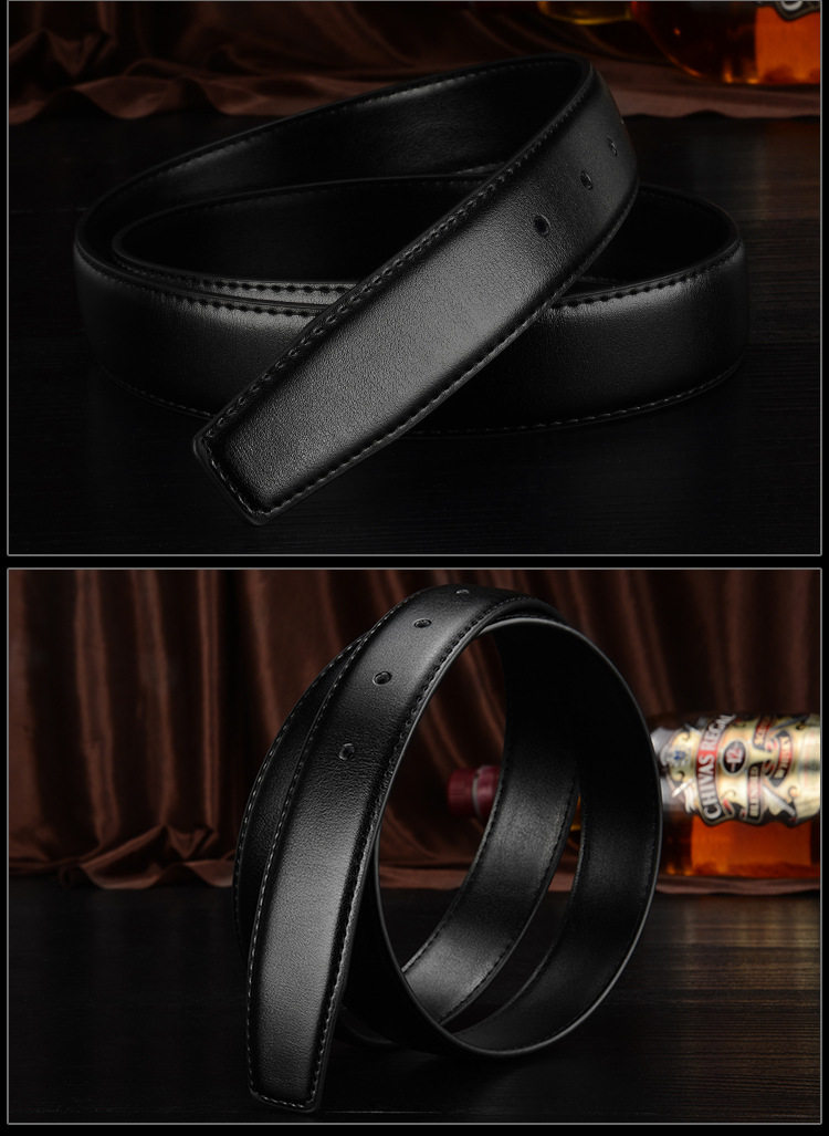  Тело полоса без кармана воловья кожа гладкий талия брюк принести бизнес не ведущую пряжка обезглавленный ремень мужской автоматический вычет 