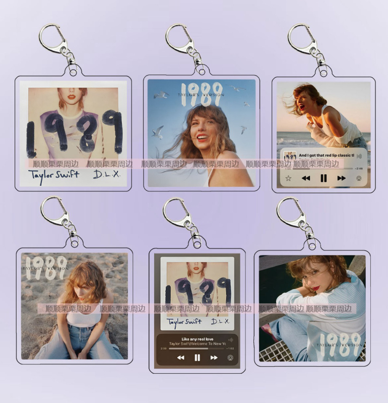 Taylor Concert Support Peripheral Pendant Keychain Taylor 1989 Acrylic Album New Pendant