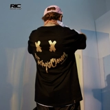 RickyiSclownjoke Ric Clown Gold Bangage Smiley Face Smiley Comple -Sleeed T -Fort Men's National Brand Par