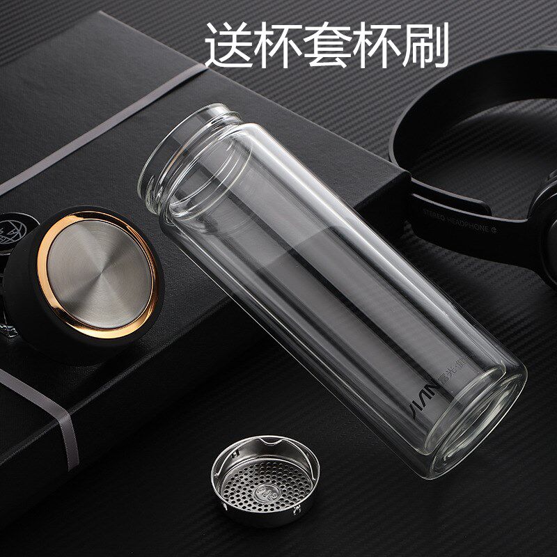 Fuguang double glass X1627 large capacity commercial men and women creative portable filter cup truck water cup