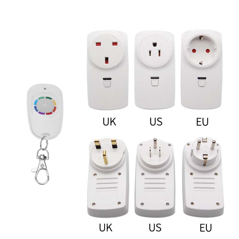 Remote control switch Intelligent wireless remote control 220v socket Household wiring-free lamp water pump remote control power supply