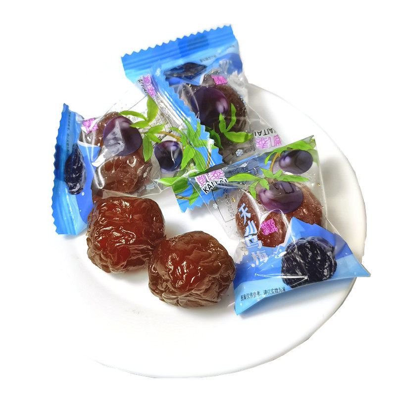 Ketetian Mountain Umesimetic plum blueberry plum fruit dry independent small bag sour sweet plum fruit pan candied snack