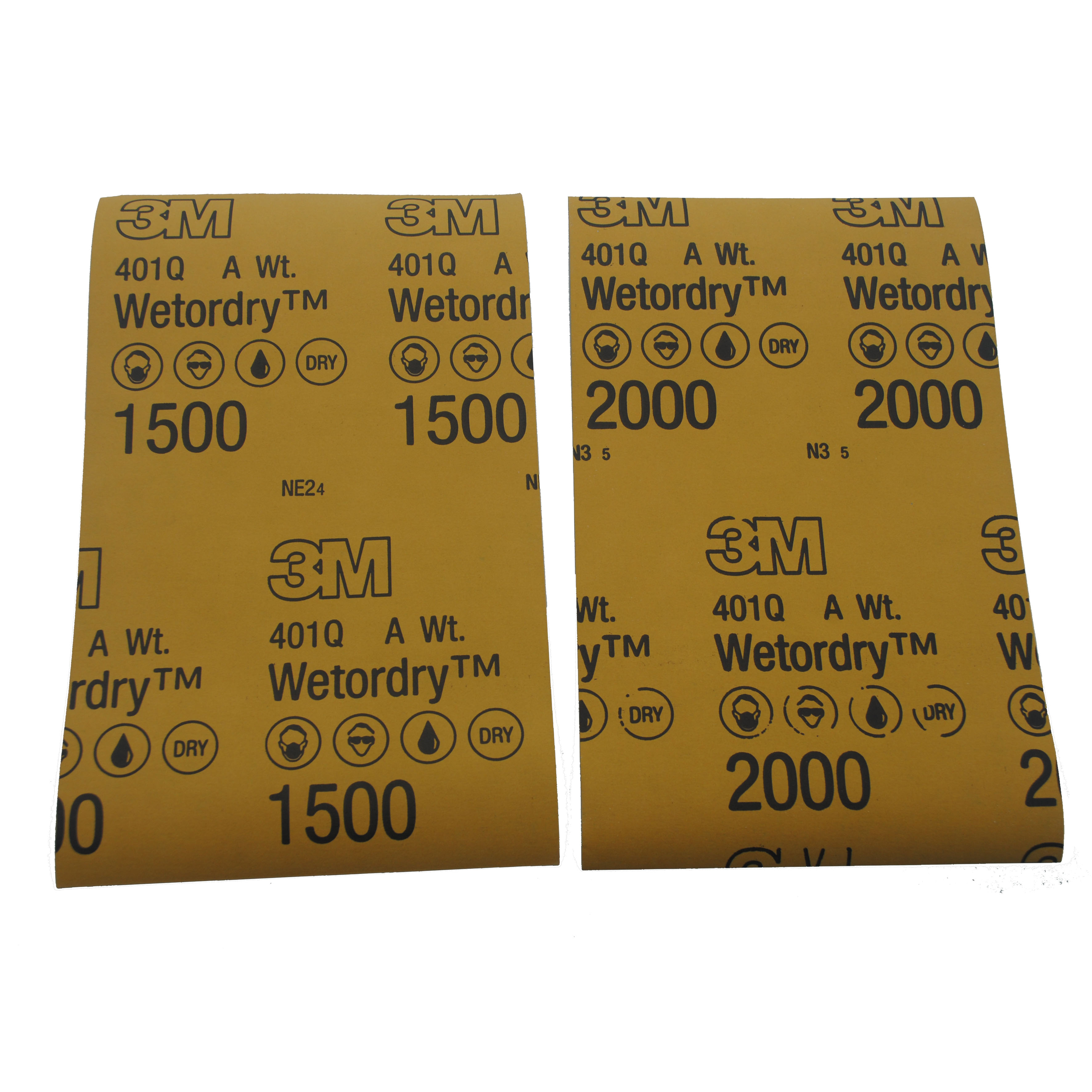 Car beauty sandpaper water sandpaper 23x14cm close to A5 size 2000# 1500#