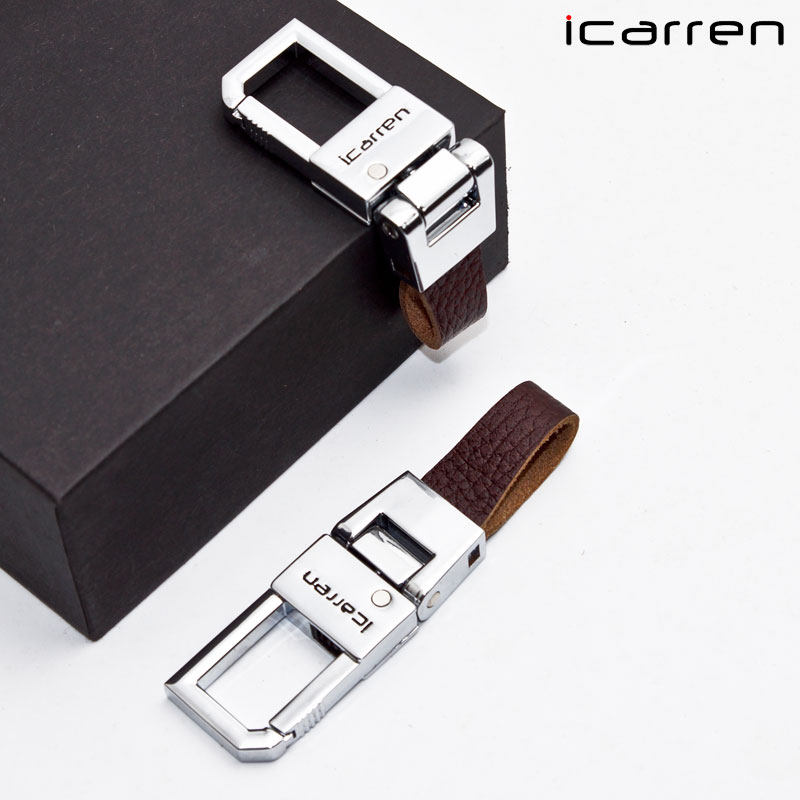 Men's car key buckle waist hanging upscale anti-loss lettering suitable for foss BMW Audi Changan Honda genuine leather