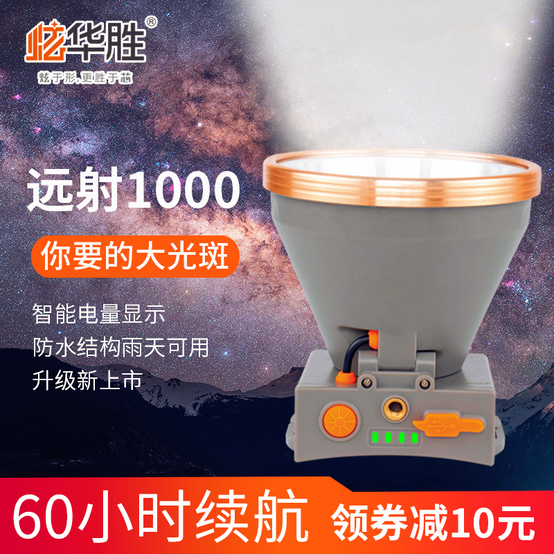 Showly Huawei HS-717 strong light headlamp and wearing flashlight waterproof light overbright high power fishing lamp outdoor