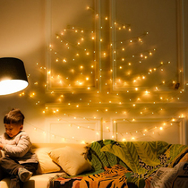 led lights flashing lights string lights star room bedroom background wall layout bouquets birthday gift box decorations