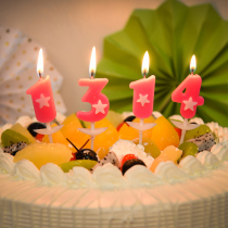 Childrens romantic creative stars digital birthday candle party birthday cake supplies year decoration supplies